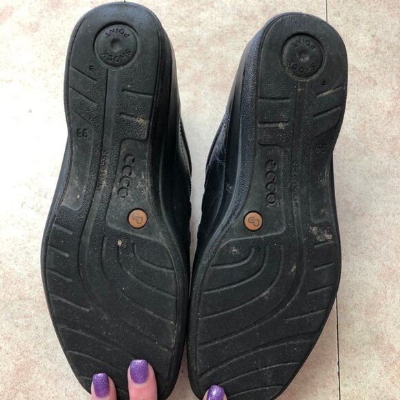 Ecco Light 3 Strap Shock Point Classic Leather Shoes - Picture 5 of 9